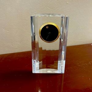 Beautiful Movado Crystal Table Clock
